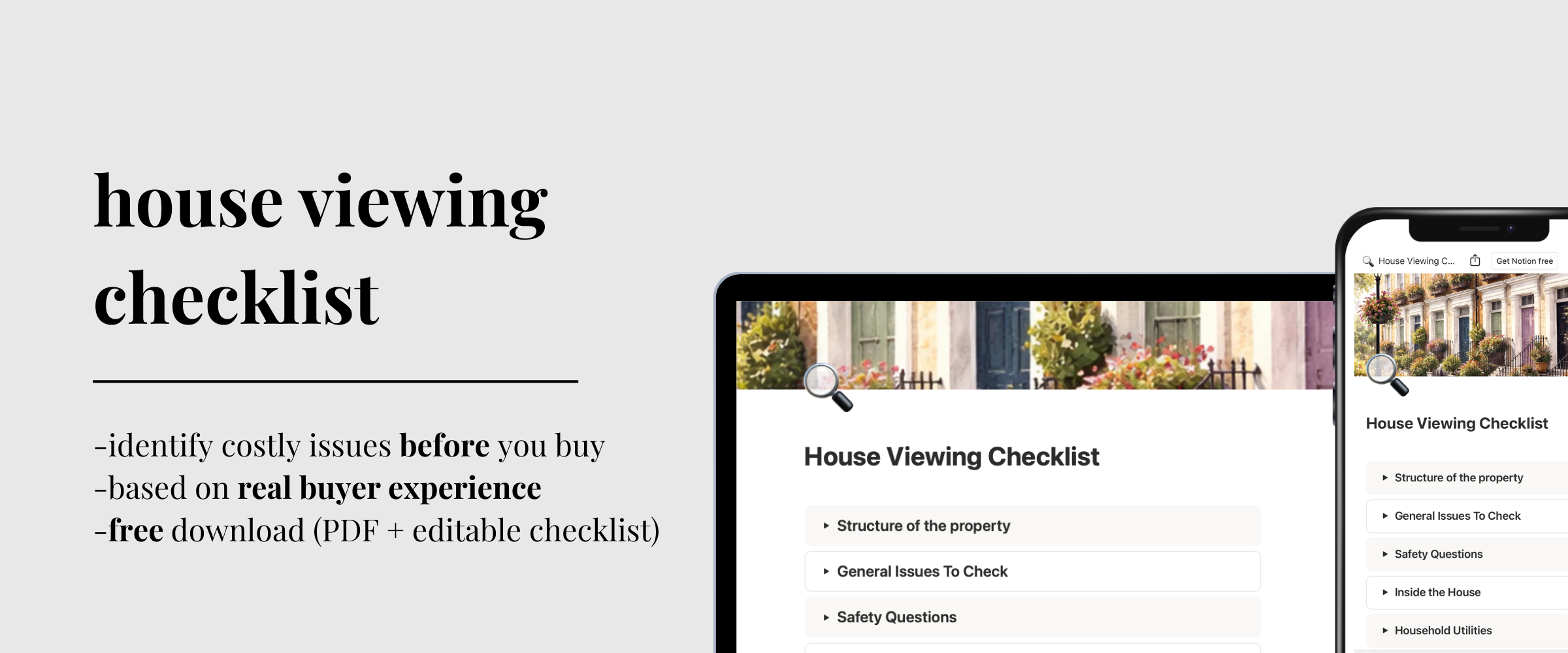 house viewing checklist cover 2 house viewing